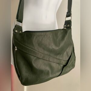 Green Leather Crossbody Bag